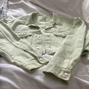 Light Green Denim Jacket